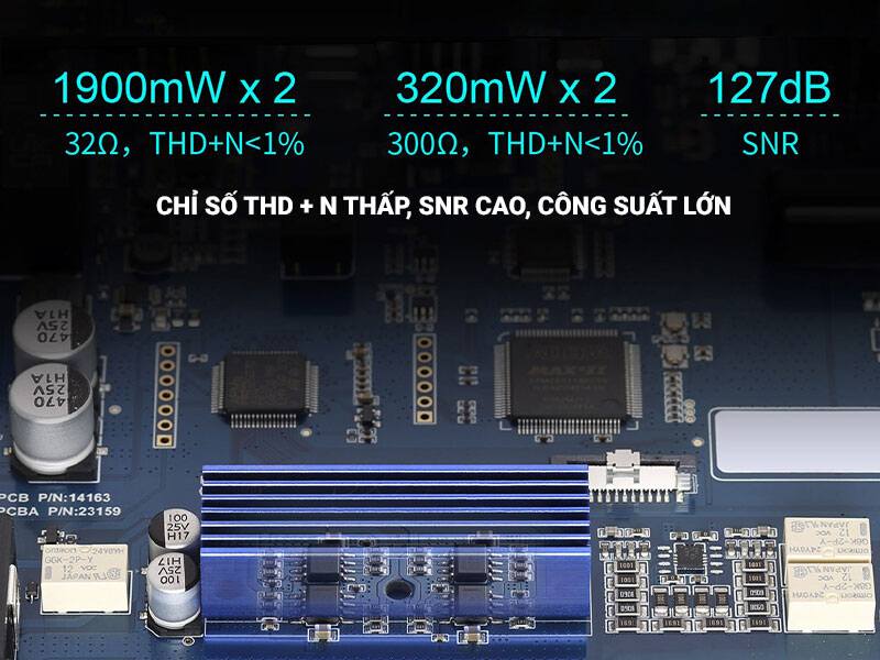 Dx7 Pro+ - Chip DAC mạnh mẽ giúp giải mã nhanh chóng, chính xác